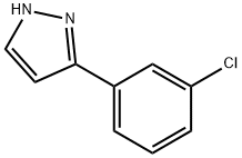 3-(3-CHLOROPHENYL)-1H-PYRAZOLE 结构式