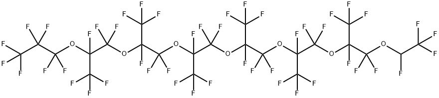 1,1,1,2,4,4,5,7,7,8,10,10,11,13,13,14,16,16,17,19,19,20,22,22,23,23,24,24,24-Nonacosafluoro-5,8,11,14,17,20-hexakis(trifluoromethyl)-3,6,9,12,15,18,21-heptaoxatetracosane 结构式