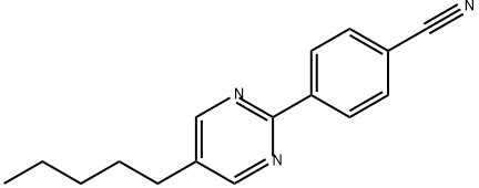 4-(5-戊基-2-嘧啶基)苯腈 结构式