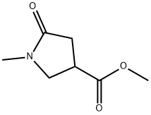 1-甲基-2-氧代吡咯烷-4-甲酸甲酯 结构式