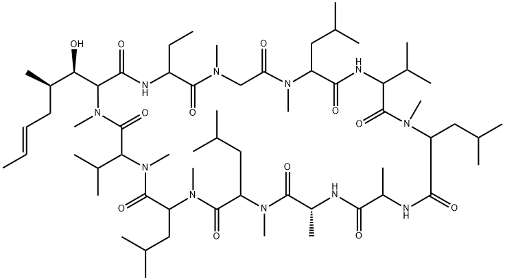 环孢霉素 结构式