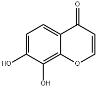 7,8-Dihydroxy-4H-1-benzopyran-4-one 结构式