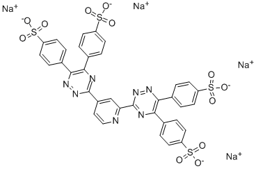2,4-双[5,6-二对磺酸苯基-1,2,4-三嗪-3-基]吡啶四钠盐[用于铁和铜的测定] 结构式