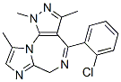 4-(2-Chlorophenyl)-1,6-dihydro-1,3,9-trimethylimidazo[1,2-a]pyrazolo[4,3-f][1,4]diazepine 结构式