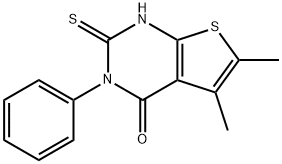 5,6-二甲基-3-苯基-2-硫酮基-2,3-二氢噻唑并[2,3-D]嘧啶-4(1H)-酮 结构式