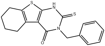 3-苄基-2-巯基-5,6,7,8-四氢[1]苯并噻吩[2,3-D]嘧啶-4(3H)-酮 结构式