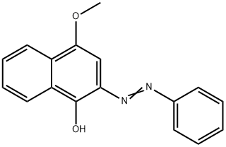 2-苯偶氮基-4-甲氧基-1-萘酚 结构式