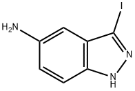 3-碘-5-氨基吲唑 结构式