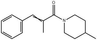 Piperidine, 4-methyl-1-(2-methyl-1-oxo-3-phenyl-2-propenyl)- (9CI) 结构式