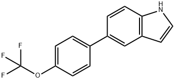 5-(4-TRIFLUOROMETHOXYPHENYL)-1H-INDOLE 结构式