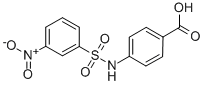 4-(3-硝基苯磺酰氨基)苯甲酸 结构式