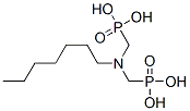 [(庚基亚胺)二(亚甲基)]二膦酸 结构式