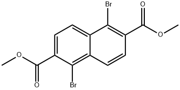 1,5-二溴-2,6-萘二甲酸二甲酯 结构式