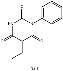 sodium 5-ethyl-1-phenylbarbiturate 结构式