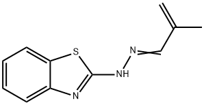 2-Propenal,2-methyl-,2-benzothiazolylhydrazone(9CI) 结构式