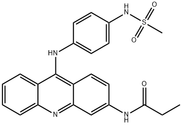 N-[4-[(3-Propionylamino-9-acridinyl)amino]phenyl]methanesulfonamide 结构式