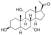 Allopregnane-3beta,7alpha,11alpha-triol-20-one 结构式