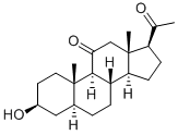 3-BETA-羟基-5-ALPHA-孕甾烷-11,20-二酮 结构式