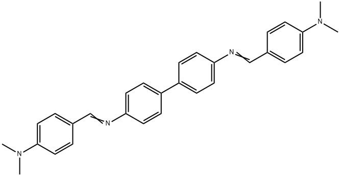 N,N'-Bis[[4-(dimethylamino)phenyl]methylene][1,1'-biphenyl]-4,4'-diamine 结构式