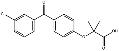 2-[4-(3-Chlorobenzoyl)phenoxy]-2-methylpropanoic acid 结构式