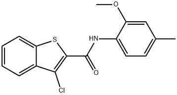 Benzo[b]thiophene-2-carboxamide, 3-chloro-N-(2-methoxy-4-methylphenyl)- (9CI) 结构式