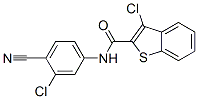 Benzo[b]thiophene-2-carboxamide, 3-chloro-N-(3-chloro-4-cyanophenyl)- (9CI) 结构式