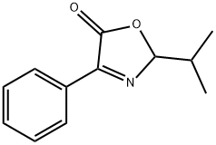 5(2H)-Oxazolone,  2-(1-methylethyl)-4-phenyl- 结构式