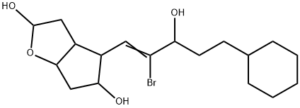 4-(2-bromo-5-cyclohexyl-3-hydroxy-1-penten-1-yl)hexahydro-2H-cyclopenta[b]furan-2,5-diol 结构式
