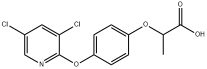 2-[4-(3,5-dichloropyridin-2-yl)oxyphenoxy]propanoic acid 结构式