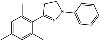 1-苯基-3-(2,4,6-三甲基苯基)-2-吡唑啉 结构式