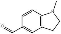 1-甲基吲哚啉-5-甲醛 结构式