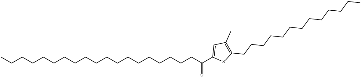 1-Eicosanone, 1-(4-methyl-5-tridecyl-2-thienyl)- 结构式