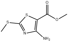 4-氨基-2-甲硫基-5-噻唑羧酸甲酯 结构式