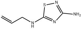 N5-2-丙烯-1-基-1,2,4-噻二唑-3,5-二胺 结构式