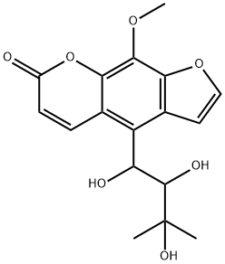 9-Methoxy-4-(1,2,3-trihydroxy-3-methylbutyl)-7H-furo[3,2-g][1]benzopyran-7-one 结构式