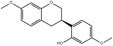 (R)-2-(3,4-二氢-7-甲氧基-2H-1-苯并吡喃-3-基)-5-甲氧基苯酚 结构式