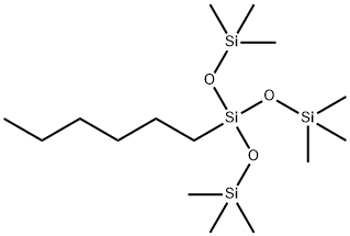 3-hexyl-1,1,1,5,5,5-hexamethyl-3-[(trimethylsilyl)oxy]trisiloxane 结构式
