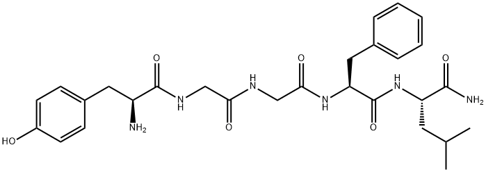 TYR-GLY-GLY-PHE-LEU-NH2 结构式