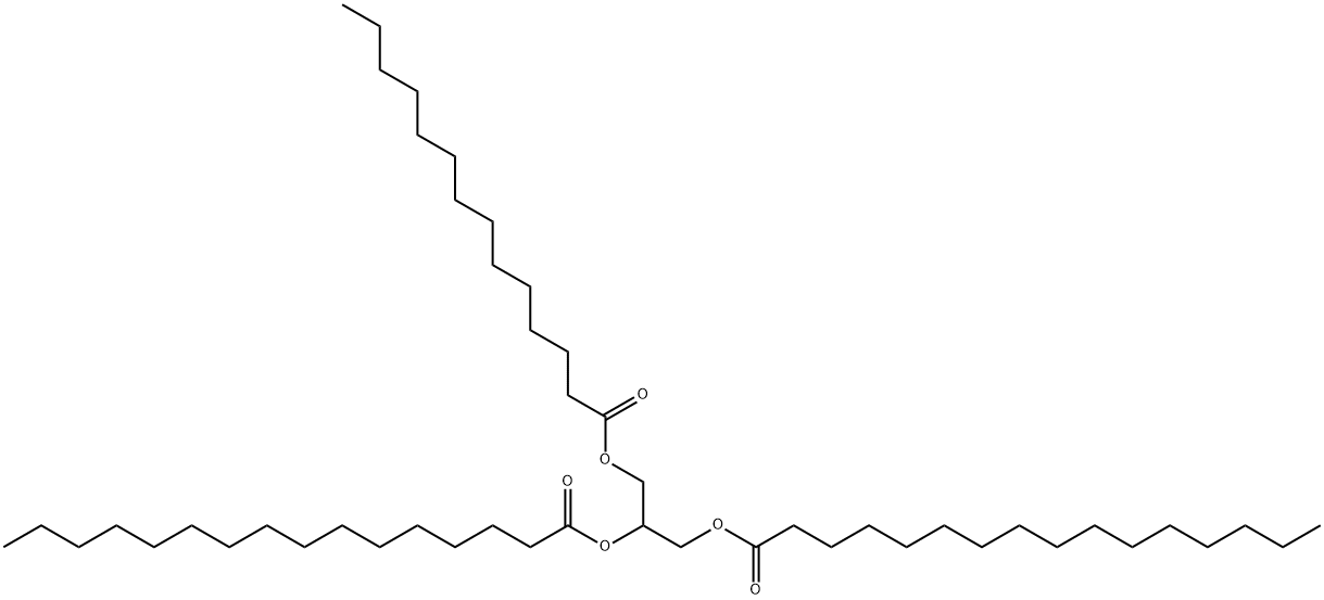 Hexadecanoic acid, 1,1'-[1-[[(1-oxotetradecyl)oxy]methyl]-1,2-ethanediyl] ester 结构式