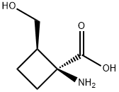 Cyclobutanecarboxylic acid, 1-amino-2-(hydroxymethyl)-, (1S,2R)- (9CI) 结构式