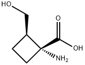 Cyclobutanecarboxylic acid, 1-amino-2-(hydroxymethyl)-, (1R,2R)- (9CI) 结构式
