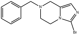 咪唑并[1,5-A]吡嗪, 3-溴-5,6,7,8-四氢-7-(苯基甲基)- 结构式