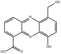 9-Hydroxy-6-(hydroxymethyl)-1-phenazinecarboxylic acid 结构式