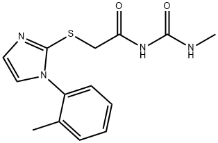 1-Methyl-3-[[[1-(o-tolyl)-1H-imidazol-2-yl]thio]acetyl]urea 结构式