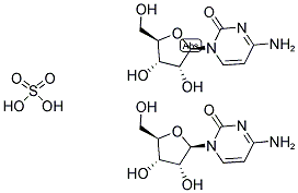 4-氨基-1-((2R,3R,4S,5R)-3,4-二羟基-5-(羟甲基)四氢呋喃-2-基)嘧啶-2(1H)-酮半硫酸盐 结构式