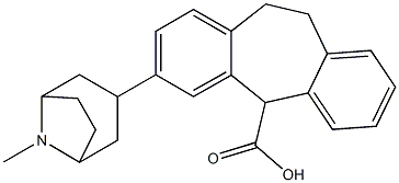 10,11-Dihydro-5H-dibenzo[a,d]cycloheptene-5-carboxylic acid (1R,5S)-tropan-3α-yl ester 结构式