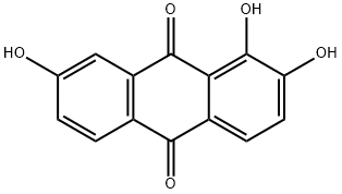 1,2,7-三羟基蒽醌 结构式