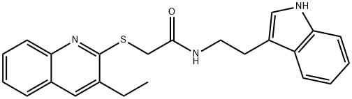 Acetamide, 2-[(3-ethyl-2-quinolinyl)thio]-N-[2-(1H-indol-3-yl)ethyl]- (9CI) 结构式