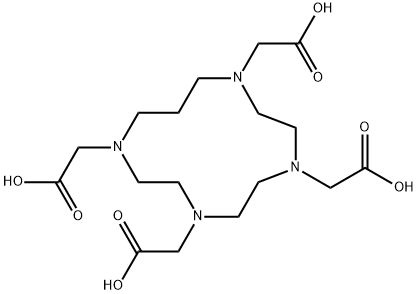 1,4,7,10-四(羧甲基)-1,4,7,10-四阿扎环十四烷 结构式