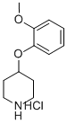 4-(2-甲氧基苯氧基)哌啶盐酸盐 结构式